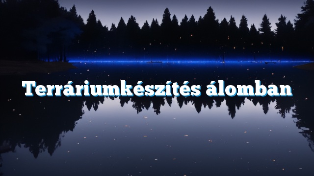 Terráriumkészítés álomban